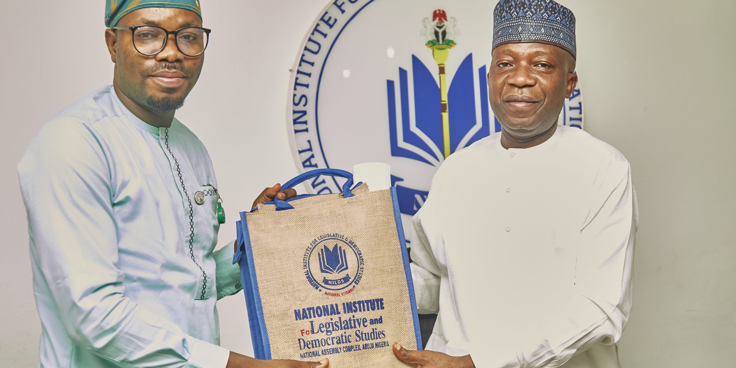 Daisi Omokungbe, Executive Director of PROMAD with the Director General of NILDS, Prof. Abubakar Sulaiman