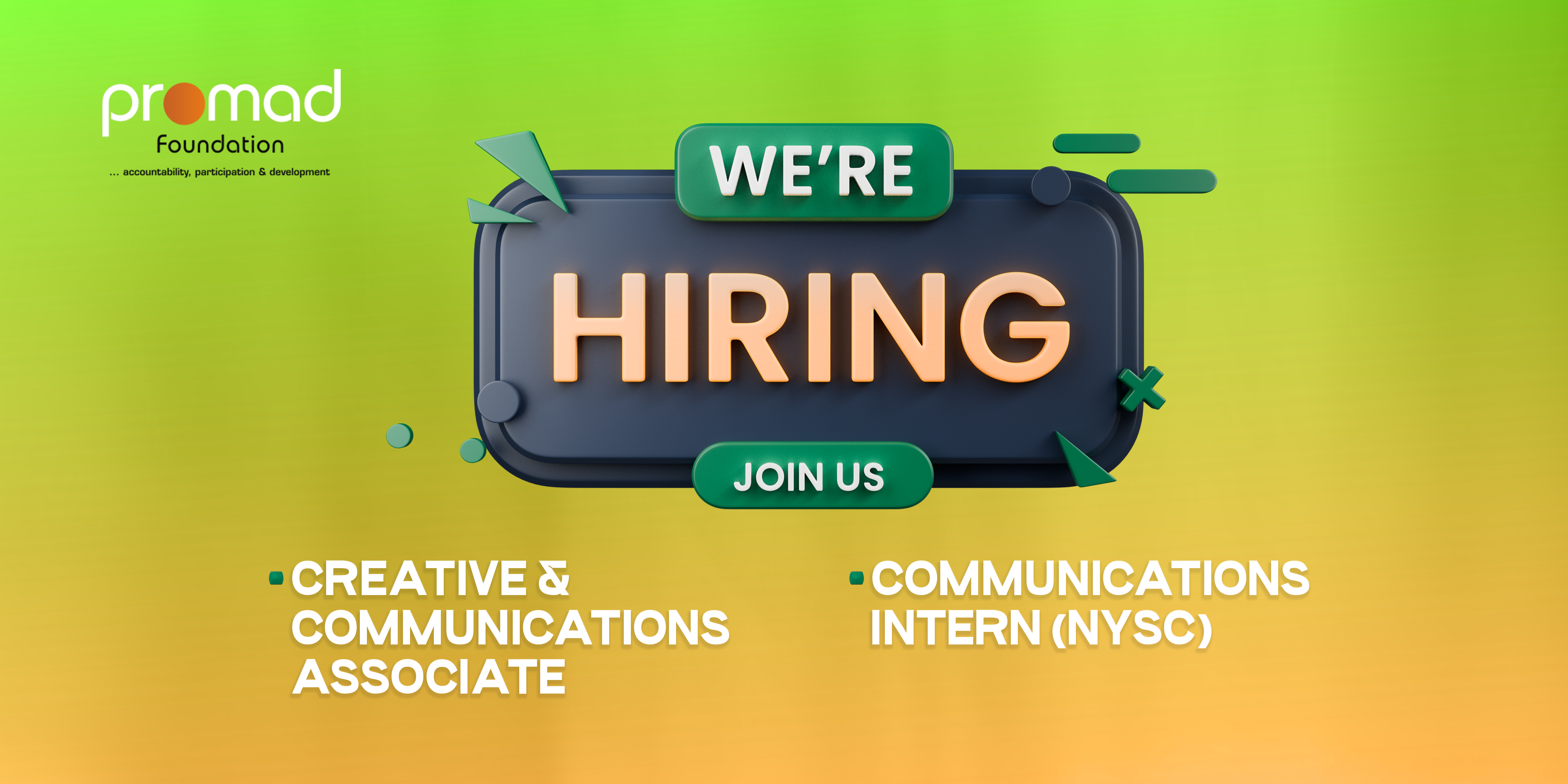 PROMAD Hiring Communications Professionals